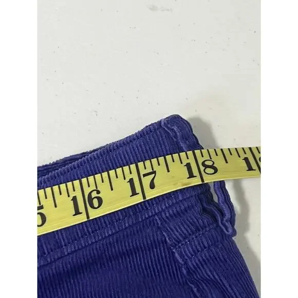 Lands' End Women’s Blue Mid Rise Straight Leg Corduroy Pants Size 14 (36/31) EU‎ - Picture 10 of 13